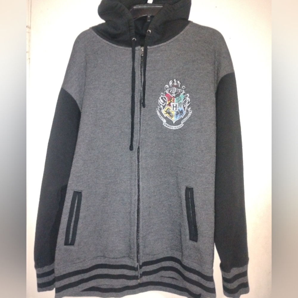 Universal Studios Hogwarts Harry Potter HP Full Zip Hoodie Jacket Sweater